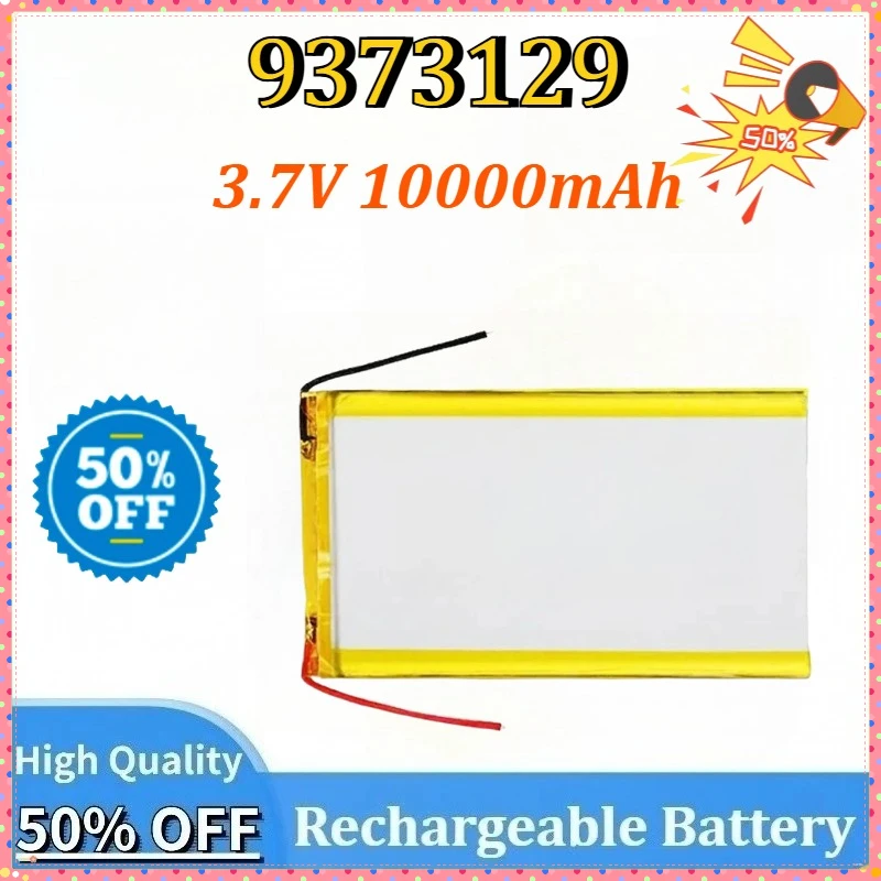

New 3.7V 10000mAh 9373129 Rechargeable Polymer Battery Lipo Li-Po for Camping Lights Diy Toy Power Bank GPS Laptop Batteries