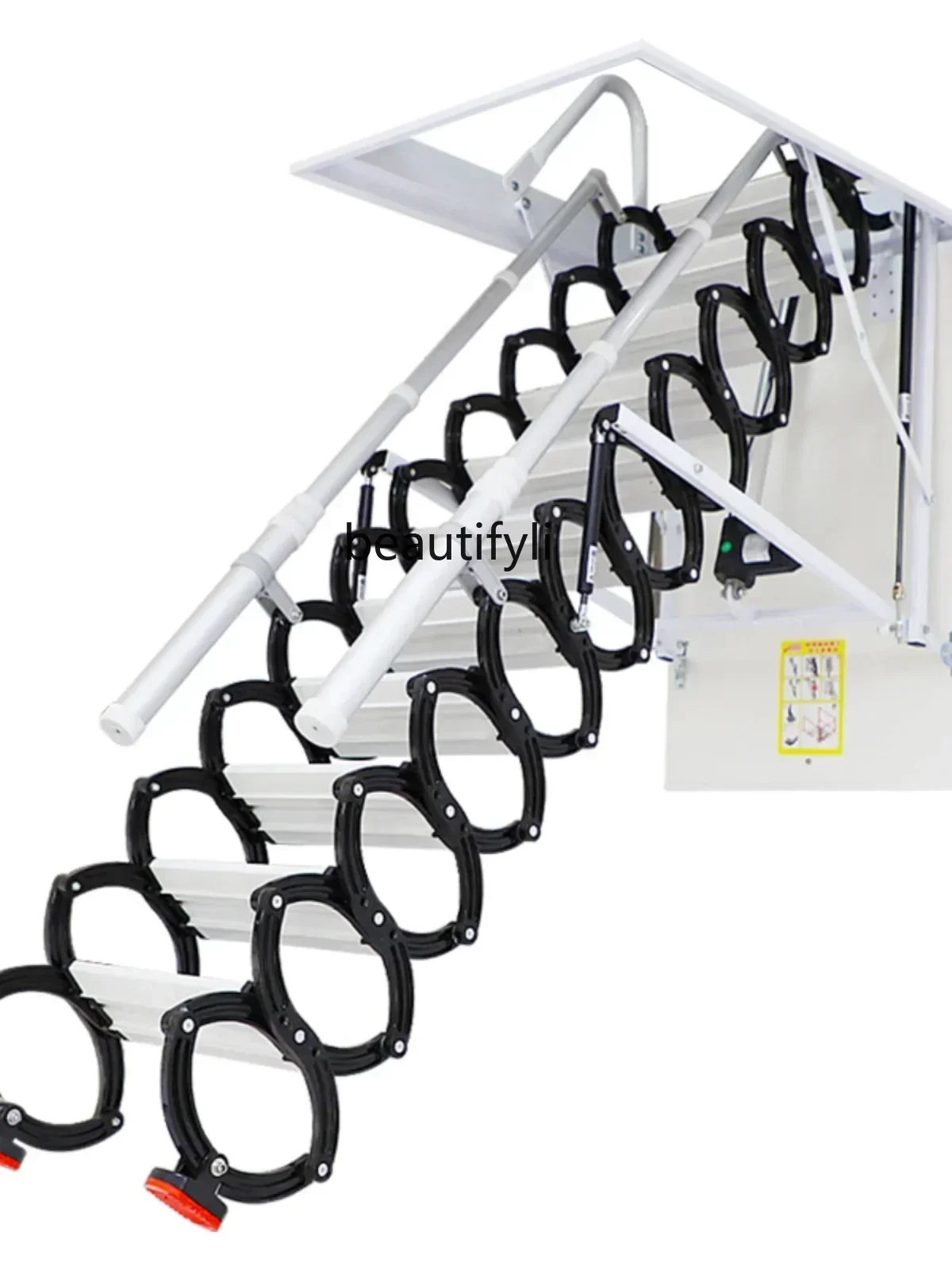 yj57 Automatic Attic Retractable Staircase Folding Electric Remote Control Hidden Ladder Duplex Elevator