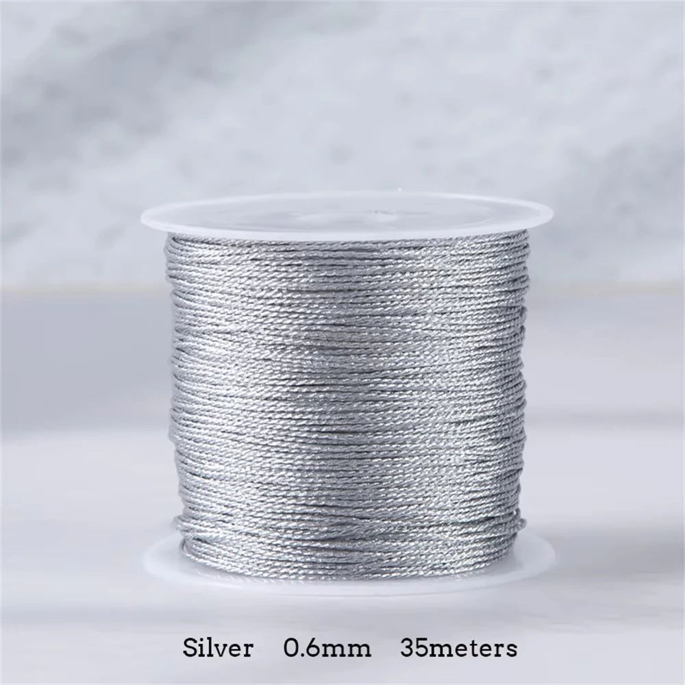 Gold/Silber Faden Makramee Schnur Seil Armband Halskette Geflochtene Schnur Für DIY Quaste Perlen Shamballa String Großhandel Liefert