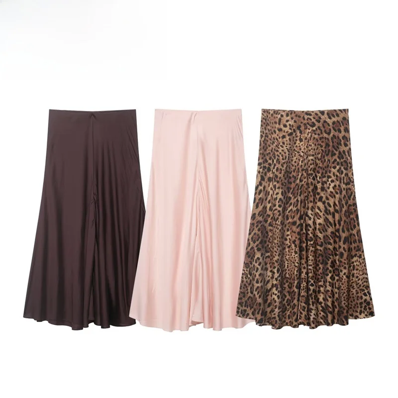 

Fashionable Silk Satin Half-length A-line Skirt for Women Elegant Versatile Personality Cross-border Quality New Arrival