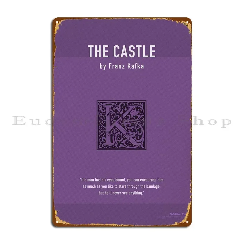 The Castle By Franz Kafka Metal Sign Printed Wall Decor Wall Decor Cinema Cinema Tin Sign Poster