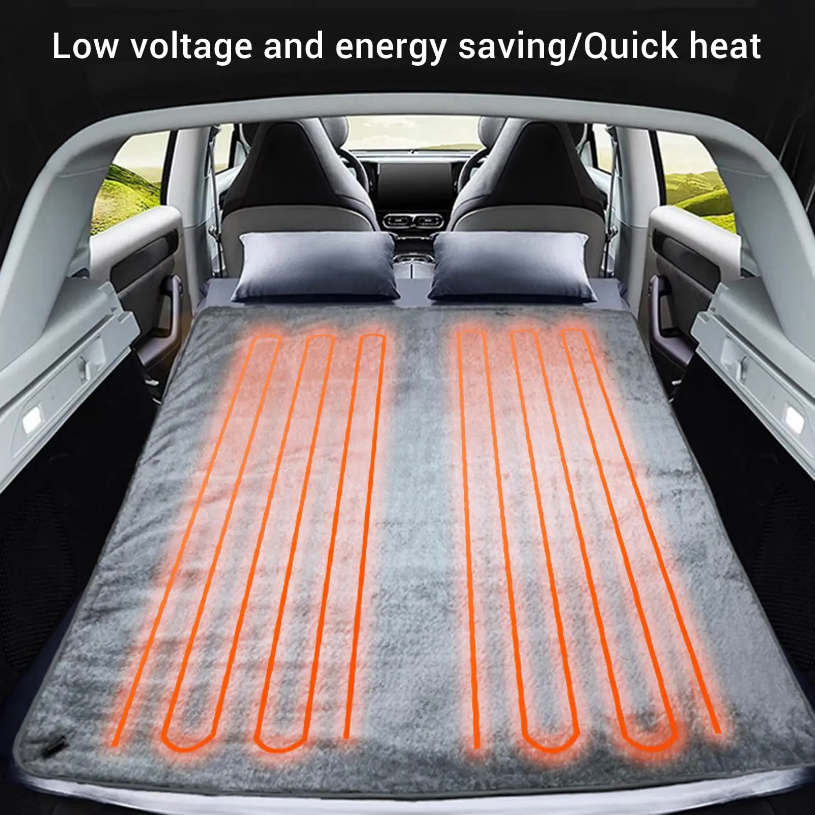 

Car Electric Blanket 12V 9 Level Electric Plate Knee Pad Office Cover Leg RV Cigarette Lighter DC Camping Heat Mat