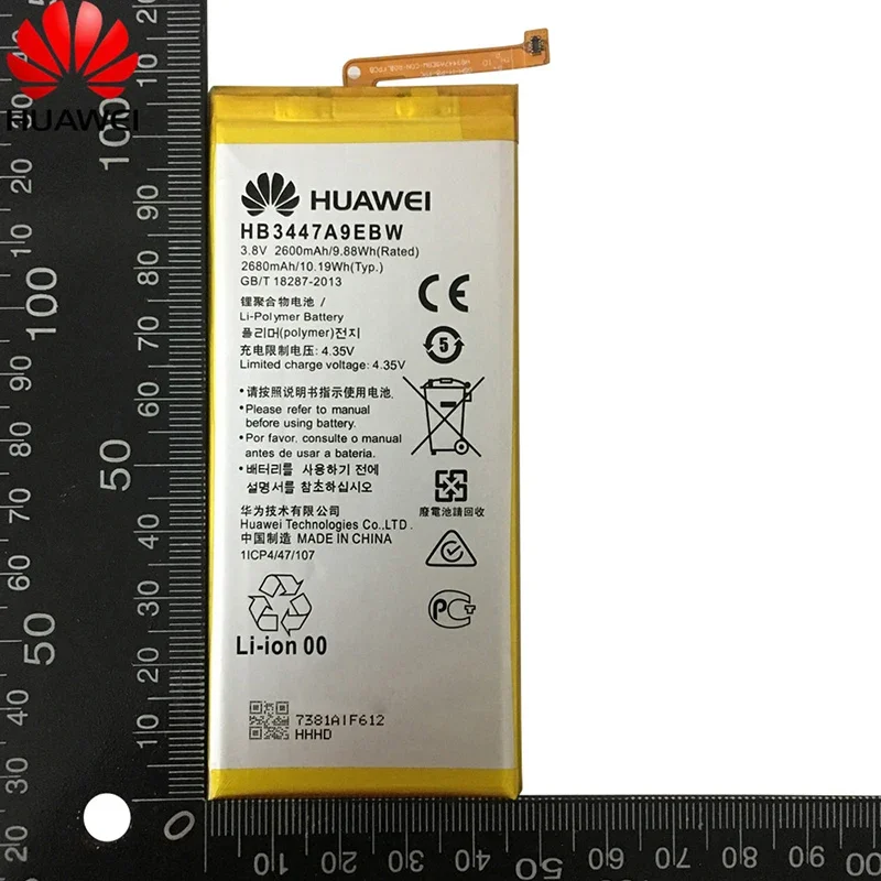 Hua Wei Original Battery HB3447A9EBW for Huawei Ascend P8 GRA-L09 GRA-UL00 GRA-UL10 2600mAh Li-ion with Tools Set