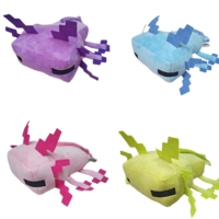 30cm Blue Axolotl Plush Toys Kawaii Axolotl Stuffed Animal Dolls Soft Game Peluche Birthday Gift for Children Kids Xmas Gift