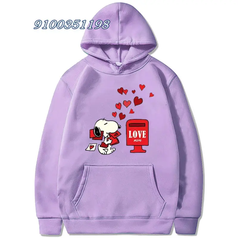 Women Funny Cartoon Snoopy Hoodies Harajuku Ullzang Graphic Sweatshirt Vintage Pullover Y2k Hoody Female Fashion Clothes