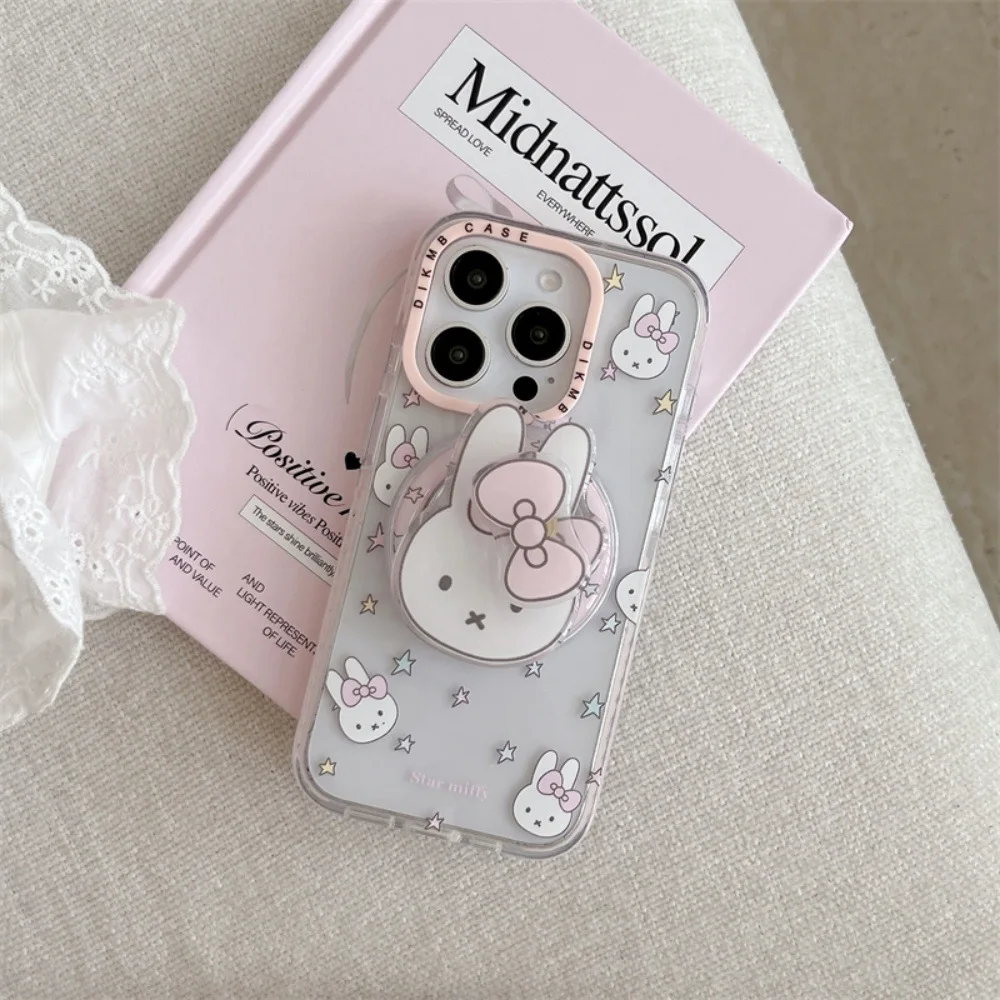 

Miffy Rabbit Cute and Colorful Phone Case Is Suitable for Iphone16 15 14Pro Max with A Magnetic Stand and Anti Drop Phone Case