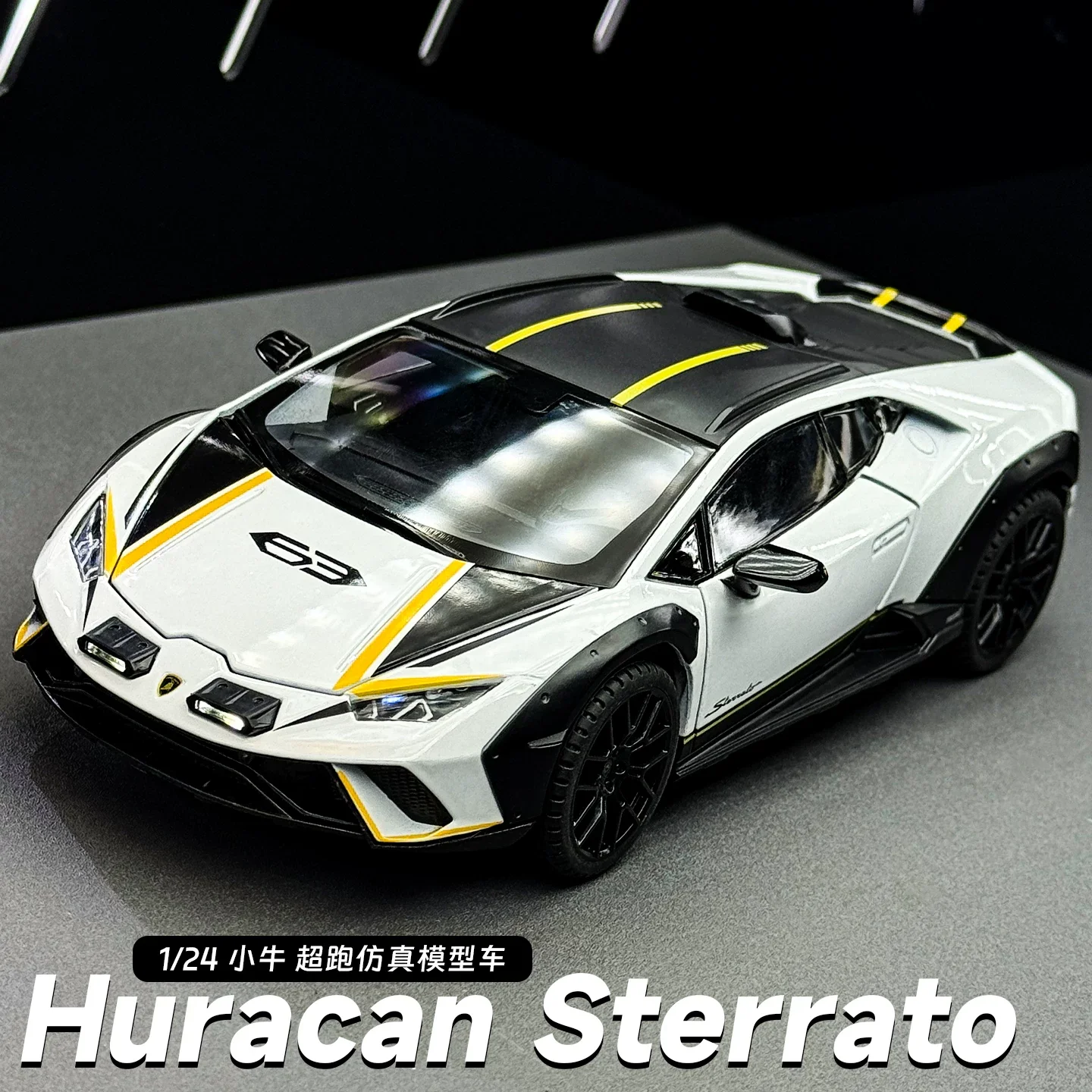 

1:24 Huracan Sterrato Sports Car Alloy Diecast Car Model Toy Simulation Advanced Decorative Toys Birthday Gift