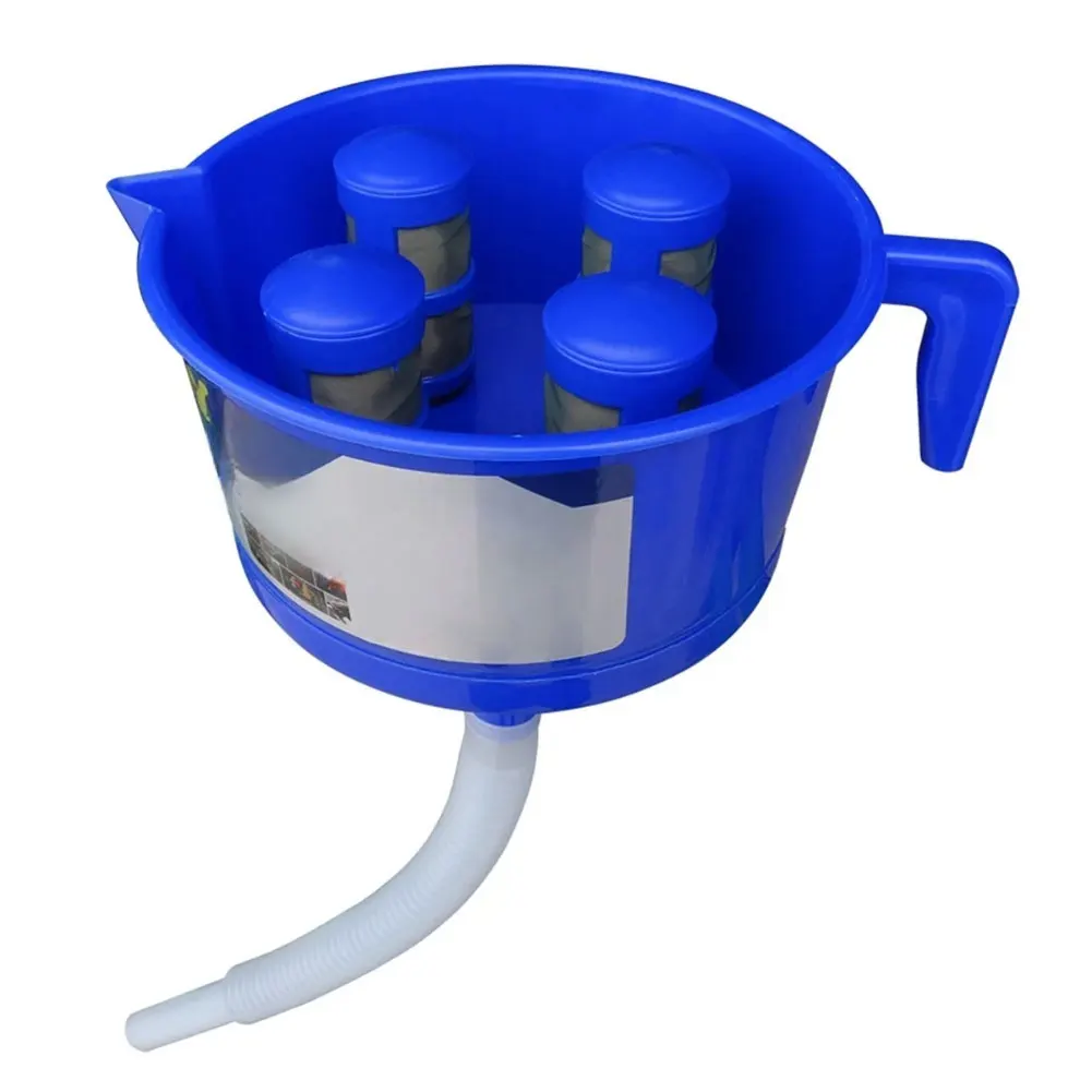 Blue Funnel Type Oil Water Separator With 4 Filter Elements For Diesel Fuel System And Engine Protection Accessory