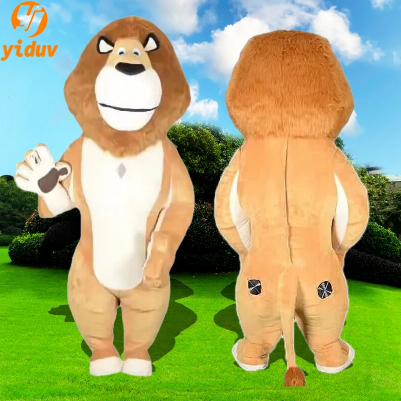 Disfraz de mascota inflable de León gigante para adultos, disfraz de Mascota de Anime de dibujos animados para evento publicitario, traje de Halloween