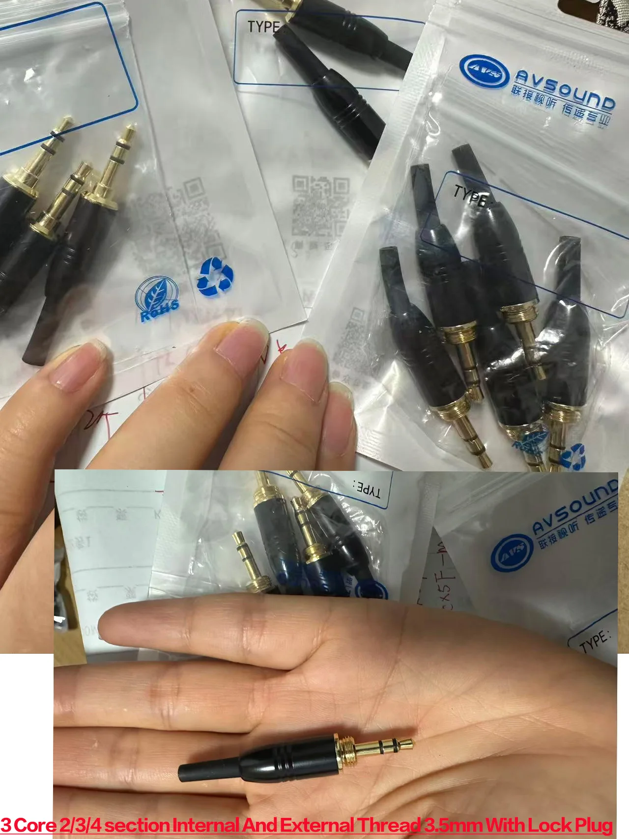 

Microphone D16 Stereo Monitor Small 3 Core 2/3/4 section Internal And External Thread 3.5mm With Lock Plug