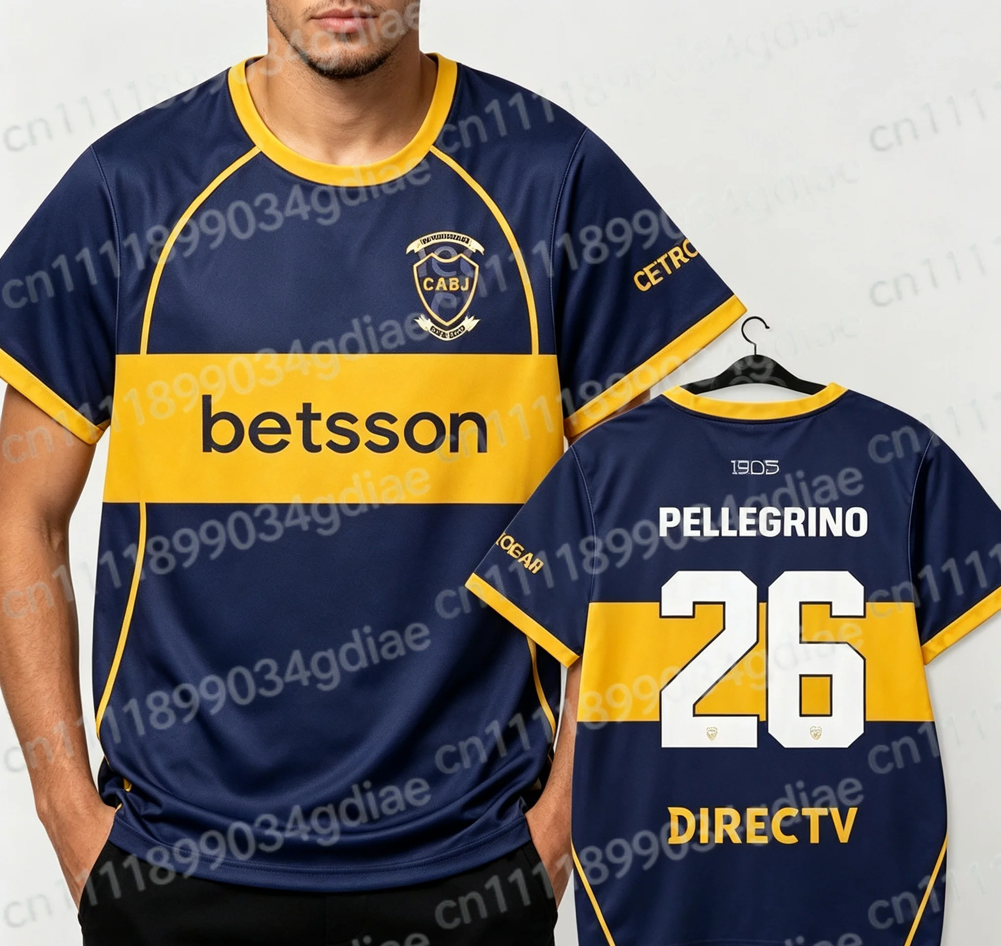 2026 Sommer Boca Juniors Fußballmannschaft 3D-Druck T-Shirt Herren Kurzarm Lässiges Lockeres T-Shirt für Familienoutfits – Detail 5