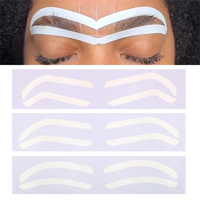 Sobrancelha Stencil Sticker, Brow Shape Tape, Microblading Sobrancelha Auxiliar Sticker para Brow Position