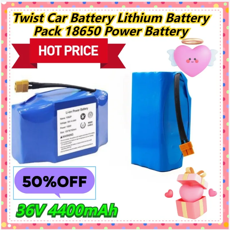 

Twist Car Battery 36V 4400mAh 10S2P Lithium Battery Pack 18650 Power Battery 36V 4400mAh