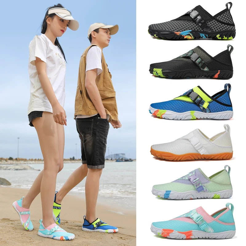 Trend multi-functional sports shoes for men and women outdoor casual shoes Light mesh breathable wading shoes