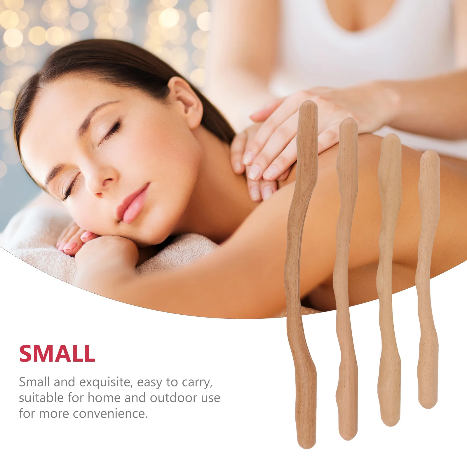 

4 шт. деревянные скребковые стержни Guasha, эргономичные массажеры для тела, облегчение боли, инструменты для релаксации для ног, ног, шеи, плеч, спины