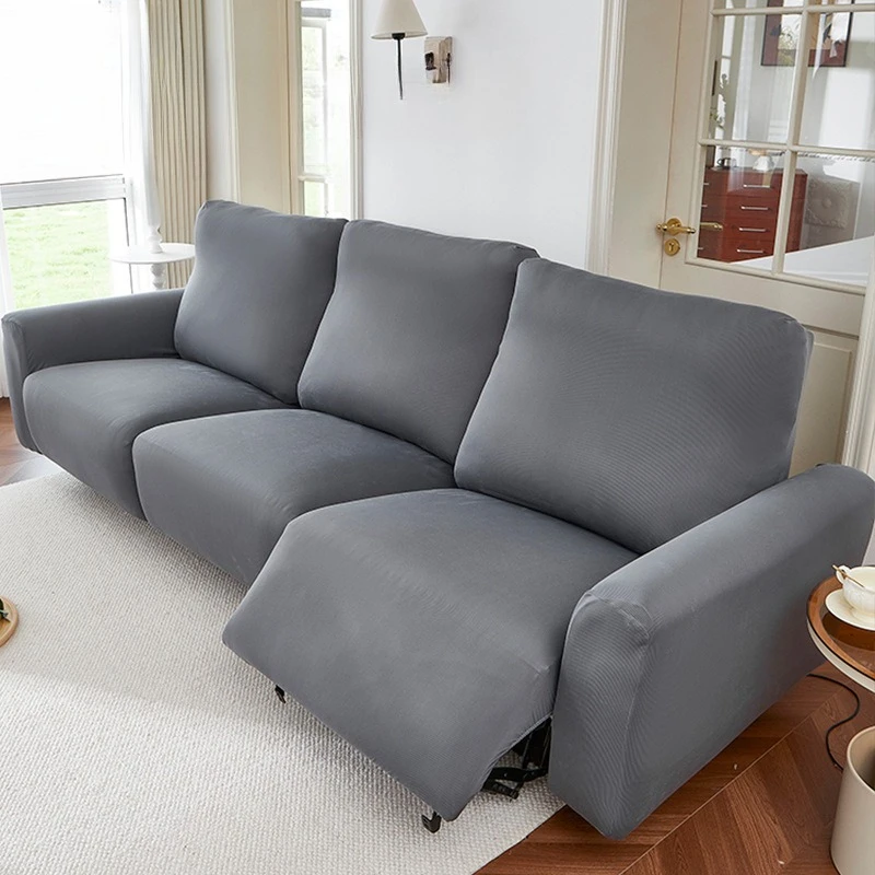 1/2/3 Seater Stretch Corduroy Recliner Sofa Cover Full Wrap Electric Chivas Sofa Slipcover Removable Washable Couch Protector