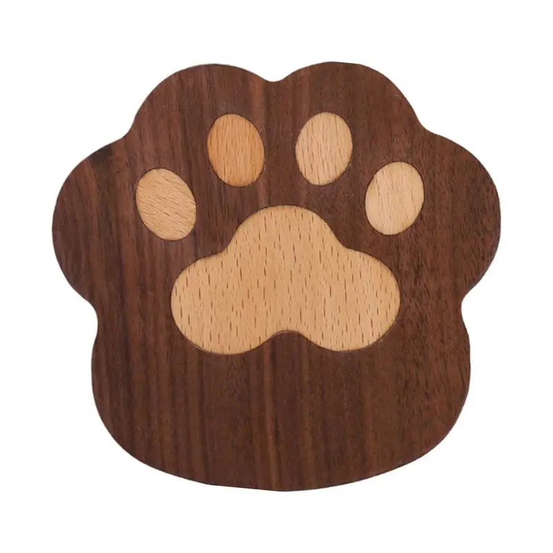 Desk Beverage Coasters Beverage Desk Mats Animal Paw Coasters Water Absorbing Drink Coasters Animal Cup Coasters For Beverage