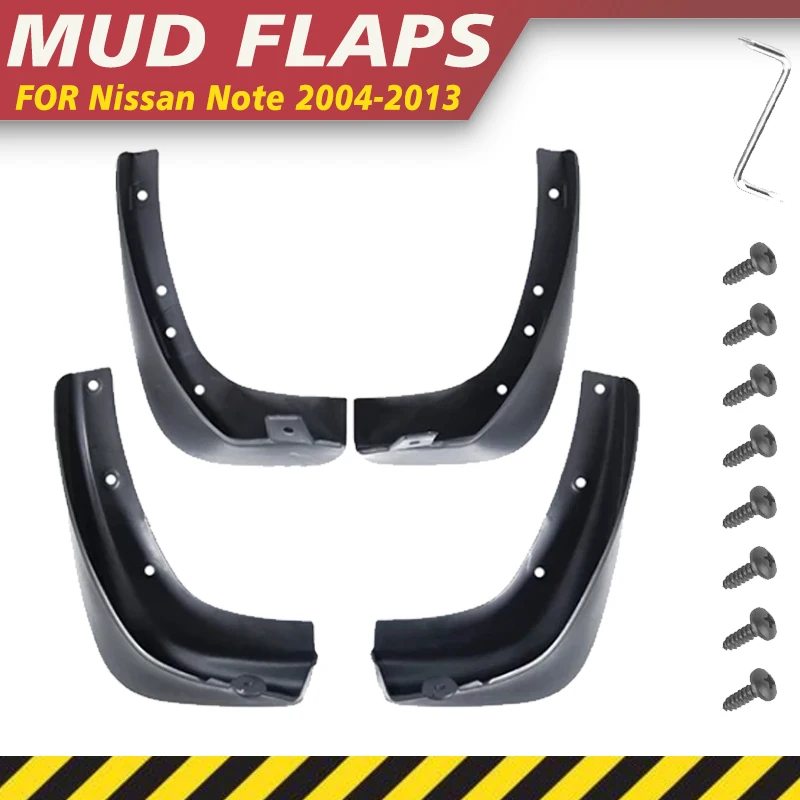 

Mudguards For Nissan Note E11 MK1 2004-2013 2005 ABS Mudflaps Fender Flares Mud Flap Splash Guards Cover Wheel Parts Accessorie