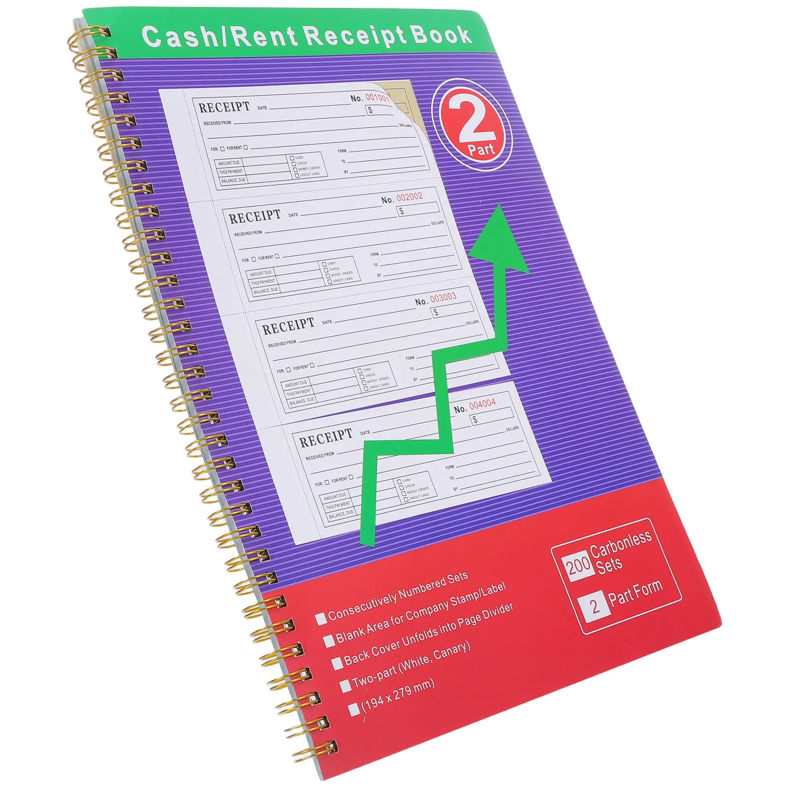 

200 комплектов: Книга-органайзер для счетов-фактур и квитанций, для учета аренды и платежей, для малого бизнеса, для управления заказами