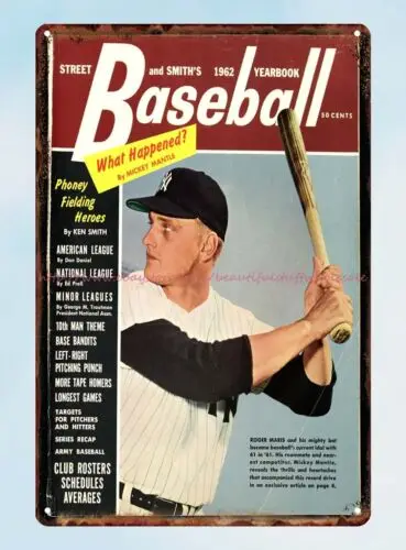 discount tin signs 1962 Street & Smith's Annual Baseball Yearbook tin sign