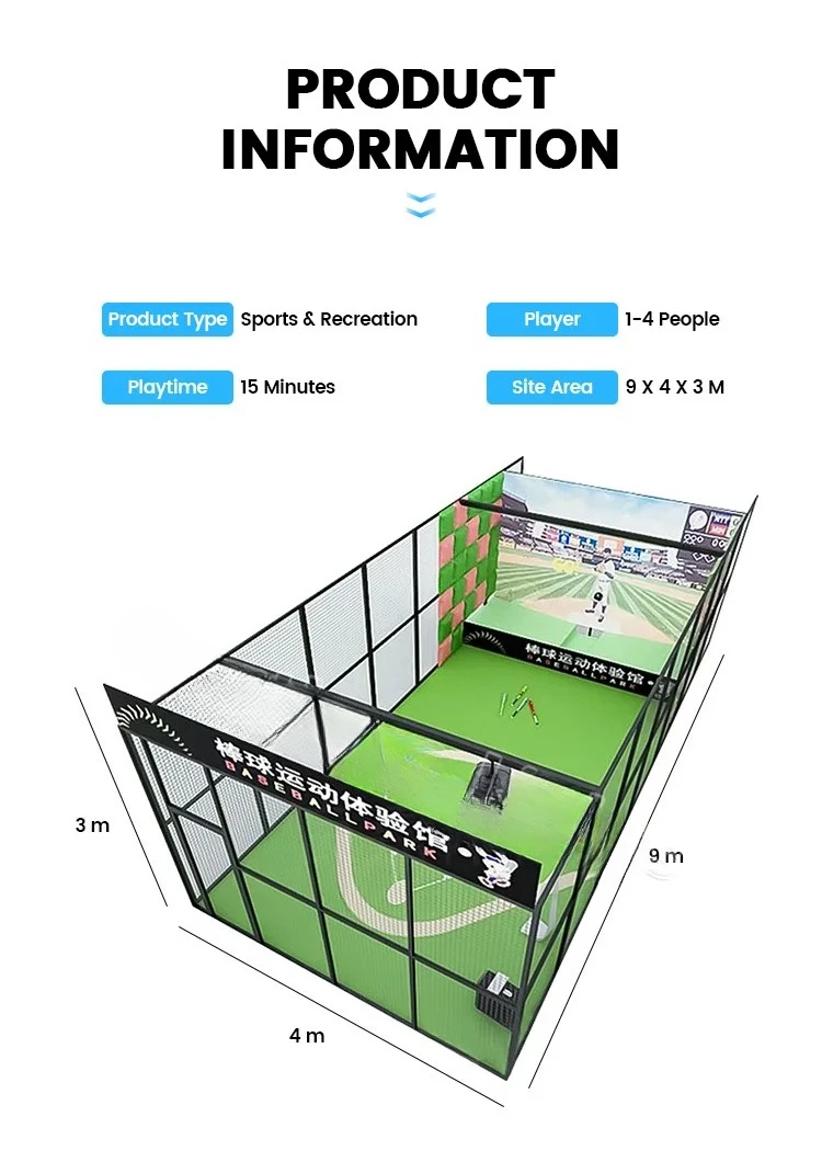 Augmented Reality Interactive Sports Ar Indoor Simulator Baseball Pitching Amusement Game Machine Baseball Simulator
