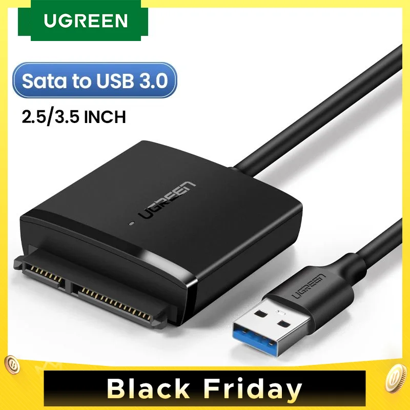 UGREEN SATA to USB Adapter USB 3.0 2.0 to Sata 3 Cable Converter Cabo For 2.5 3.5 HDD SSD Hard Disk Drive Sata to USB Adapter