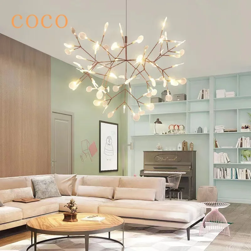 

Modern American Luxury Simple Firefly Fashion Chandelier Design Atmosphere Beautiful Living Room, Bar, Coffee Interior Lighting