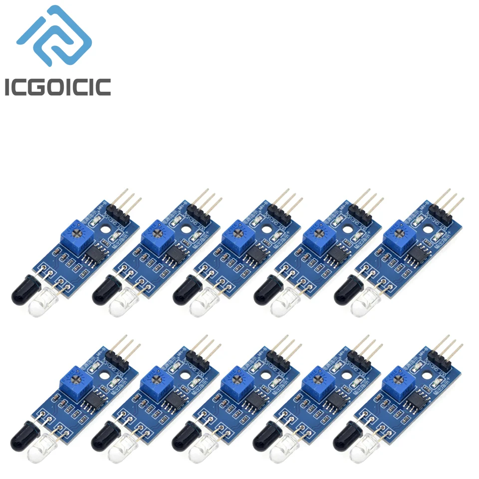 1-10pcs IR Infrared Obstacle Avoidance Sensor Module for Arduino Smart Car Robot 3-Wire Reflective Photoelectric New