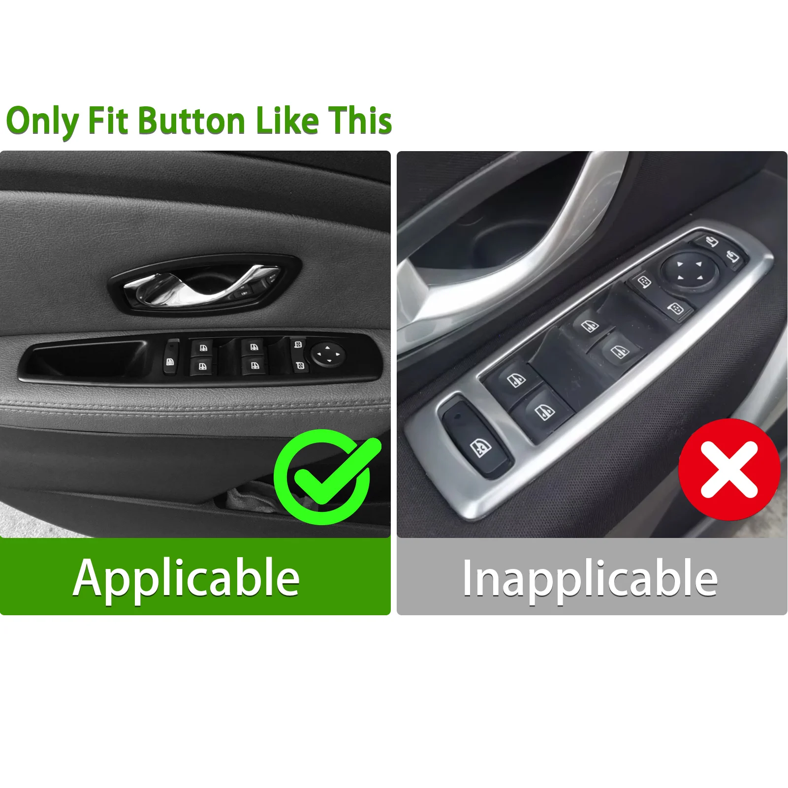 For Renault Fluence Megane 3 RS 2009-2017 Carbon Fiber Front Rear Window Lift Control Panel Car Accessories Decorative Stickers