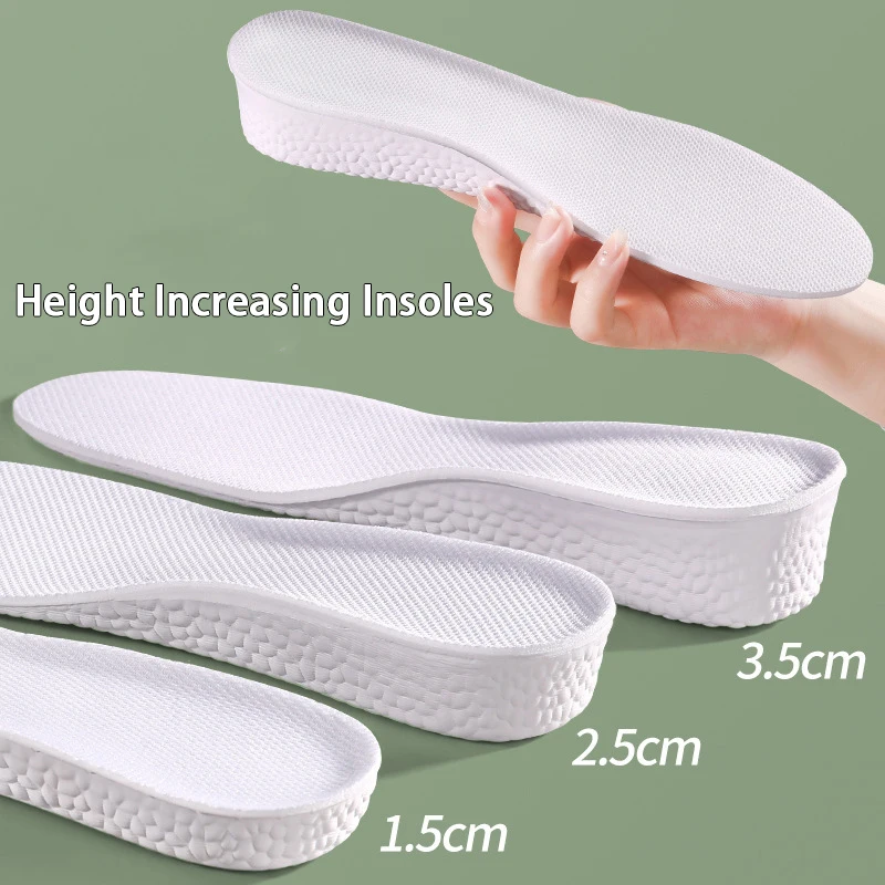 Men's and women's height increase insoles shock-absorbing sports insoles elastic soles arch support comfortable Shoe Pads 1Pair