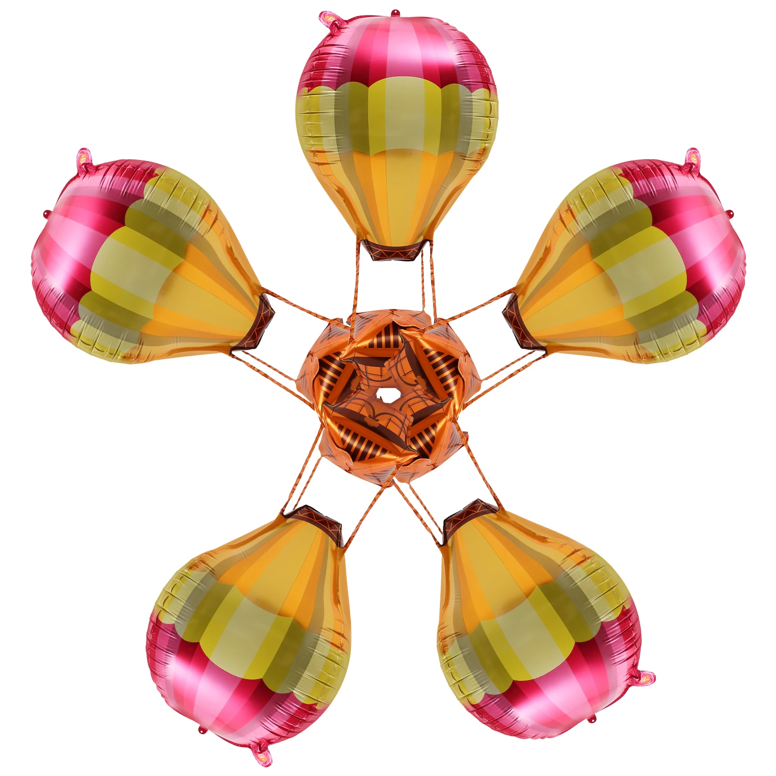 

4D Aluminum Film Balloons Hot Air Balloon Shape Birthday Party Decorations Metallic Balloons Arch Baby Shower Supplies