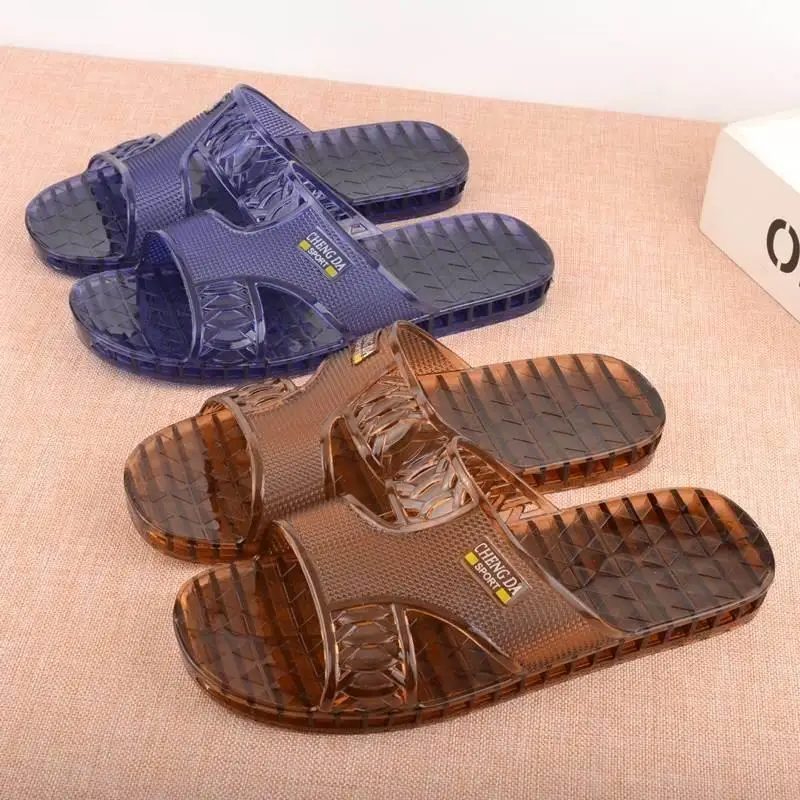 

Men's Hard Bot Rubber Plastic Batoom Bath Slippers Anti-Slip Wear-Resistant Home Leisure Slippers Summer Season EVA Mate...