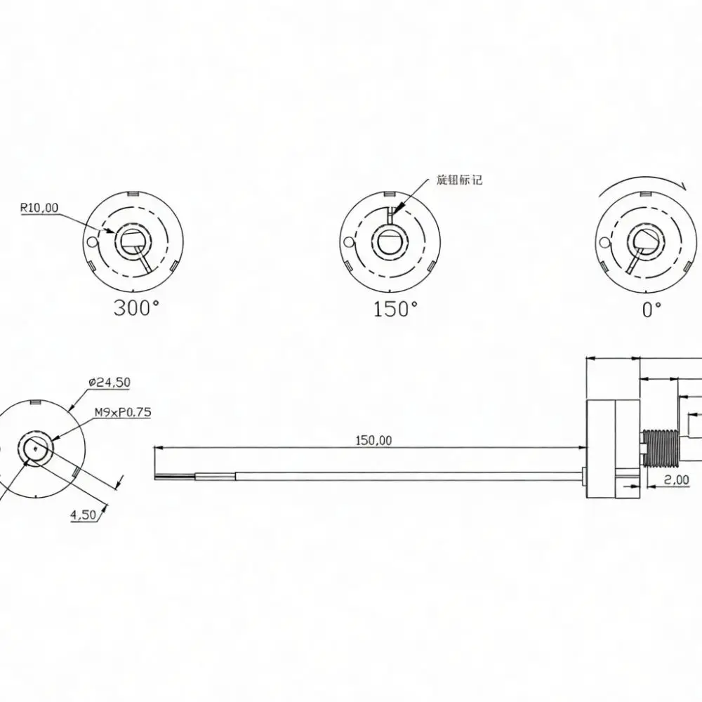 High Precision Magnetic Encoder Hall Effect Angle Sensor Aluminum Non Contact Industrial Position Displacement Module