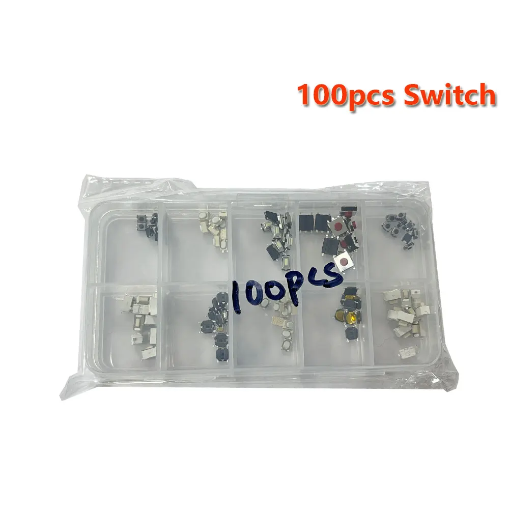 100/200/250pcs 10 Types Durable Car Remote Control Tablet Actile Push Button Switch Car Keys Button Touch Microswitch with Box