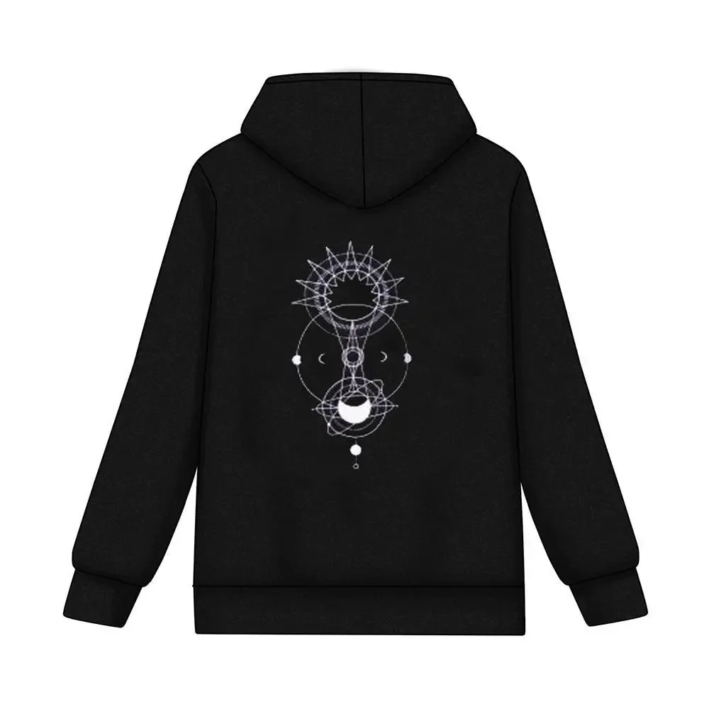 Series The Eclipse Akk Ayan Cosplay Costume Adult Unisex Black Zipper Hoodie Top Coat Jacket Pullover Sweatshirt Casual ﻿