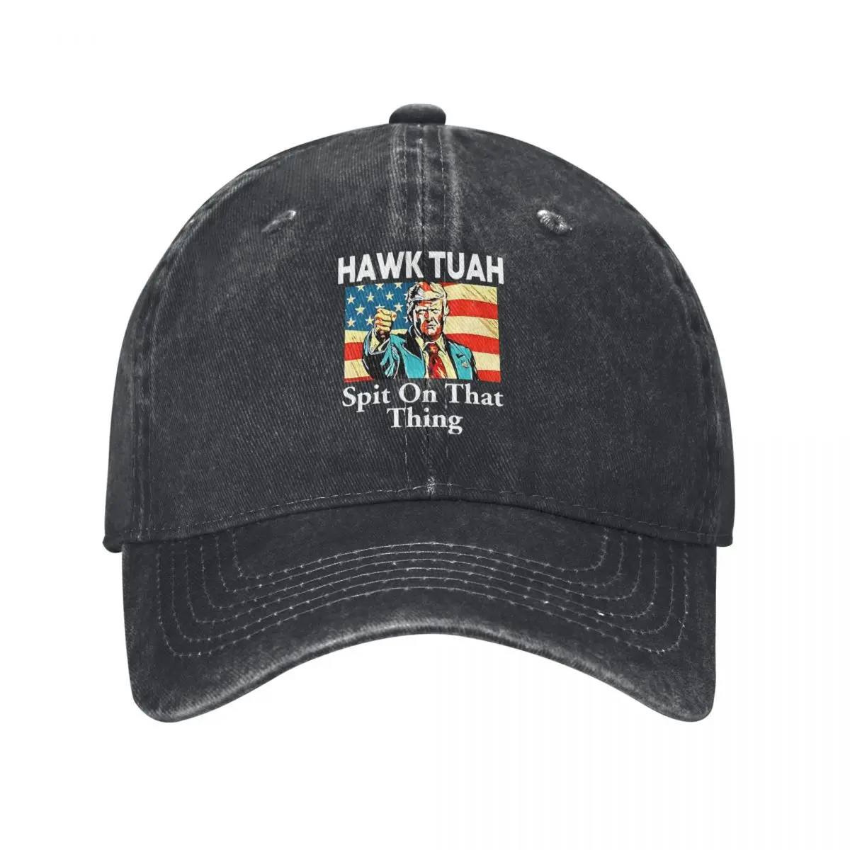 

Vintage Donald Trump Hawk Tush Spit On That Thang Baseball Cap Distressed Denim Headwear Election Parody Outdoor Travel Hats Cap