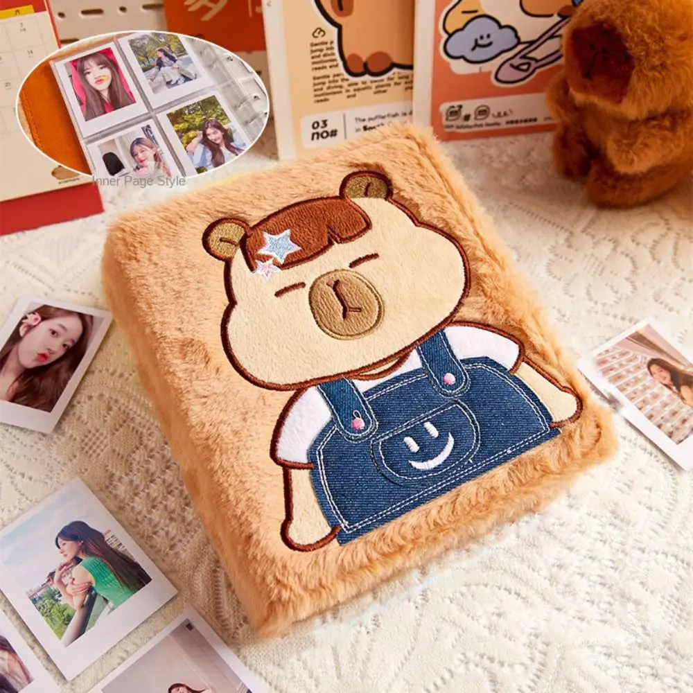 New Capybara Card Holder Plush A5 Binder Photocard Holder Small Card Storage Booklet