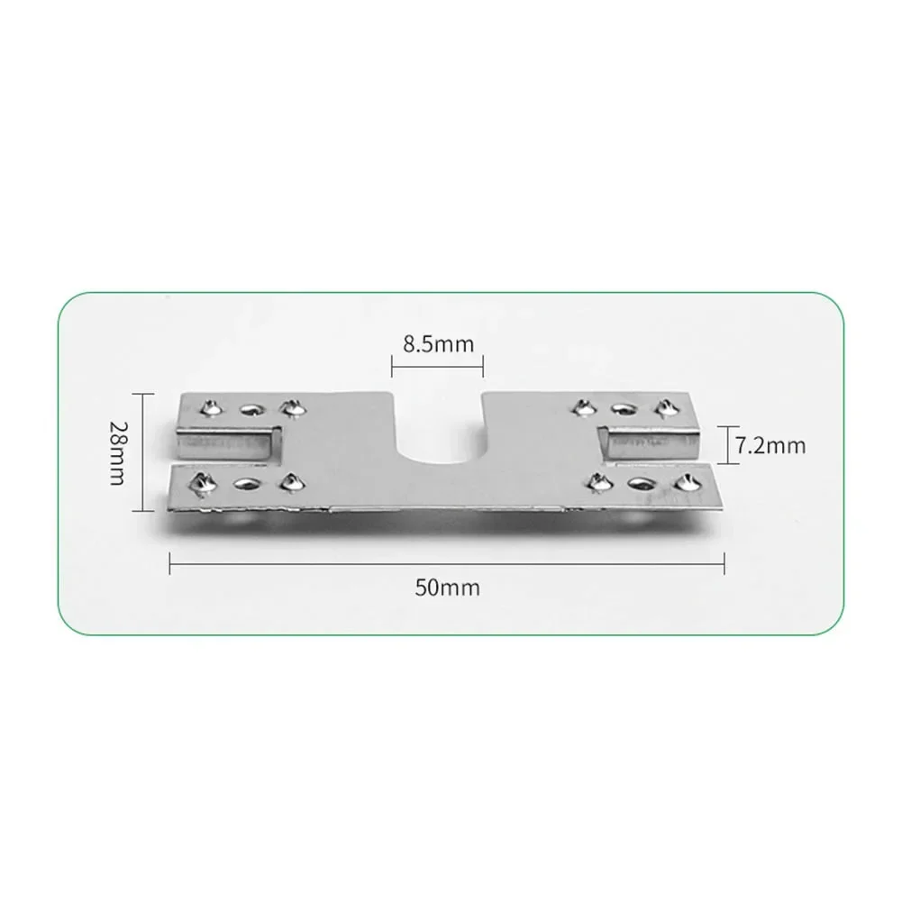 Junta de chapa condutora PV Grounding, Braçadeira de cabo do painel solar, Folha de aterramento PV para telhado, Painéis Solares Terrestres Acessórios, 50Pcs