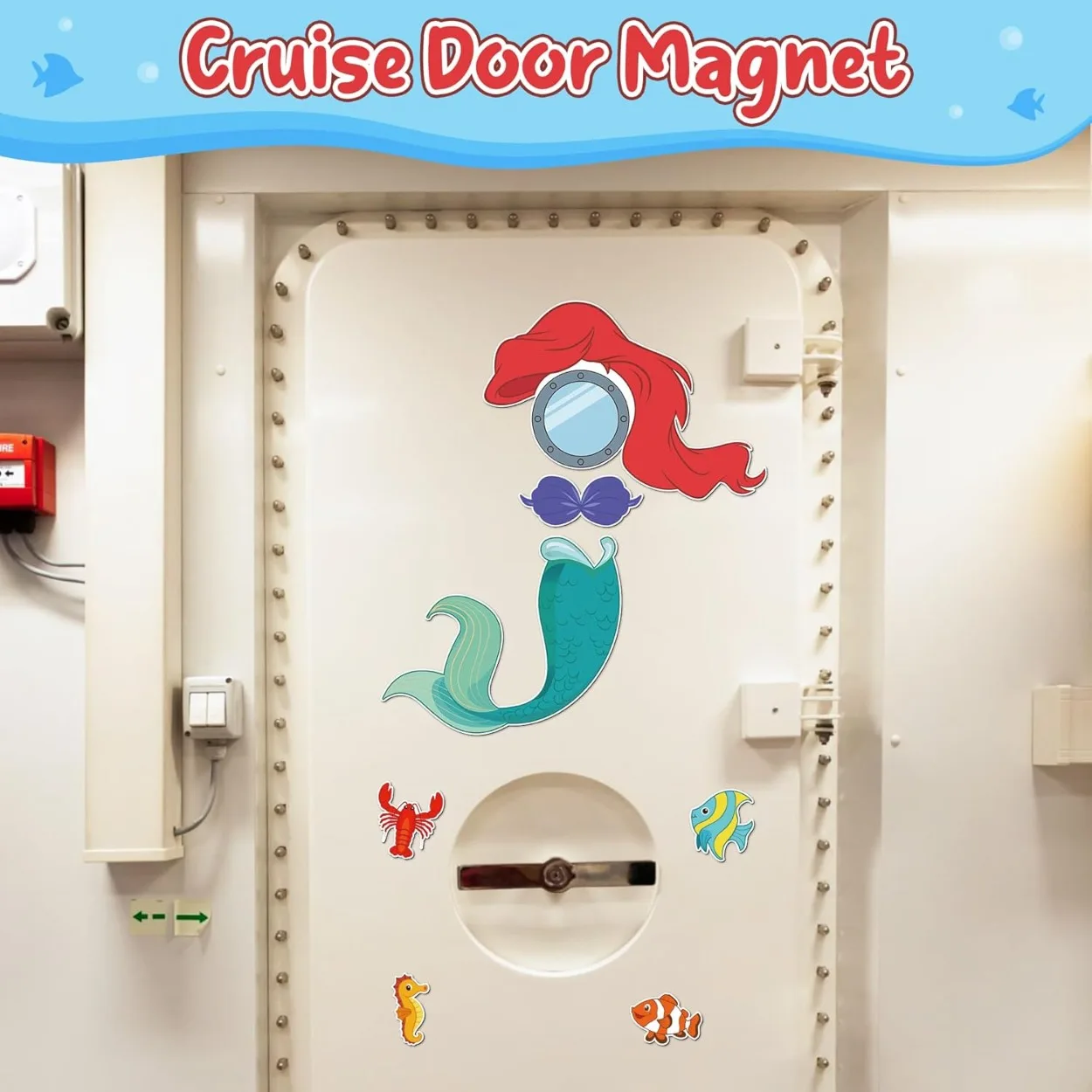 7 Pcs Waterproof Ocean Fish Magnets, Cruise & Birthday Cabin Decor, Ideal for Carnival, Holidays and Home Fridge Use