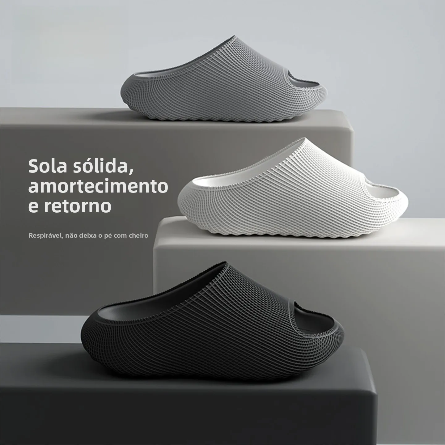 Chinelos Esportivos Masculinos Lidan Ni com Solado Grosso em EVA, Antiodor, Confortáveis para Uso em Casa e ao Ar Livre no Verão