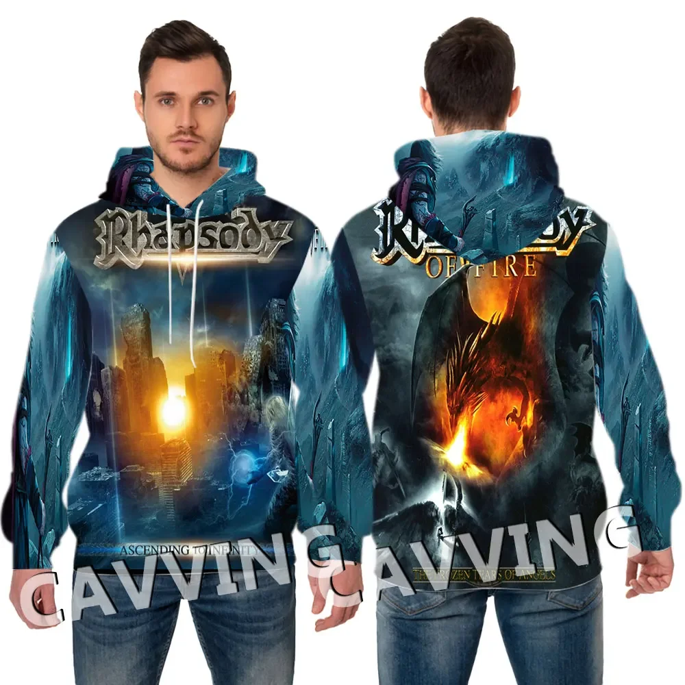 

Модные толстовки Rhapsody of Fire Band с 3D принтом, толстовки с капюшоном в стиле Харадзюку, толстовки, топы, одежда для женщин и мужчин