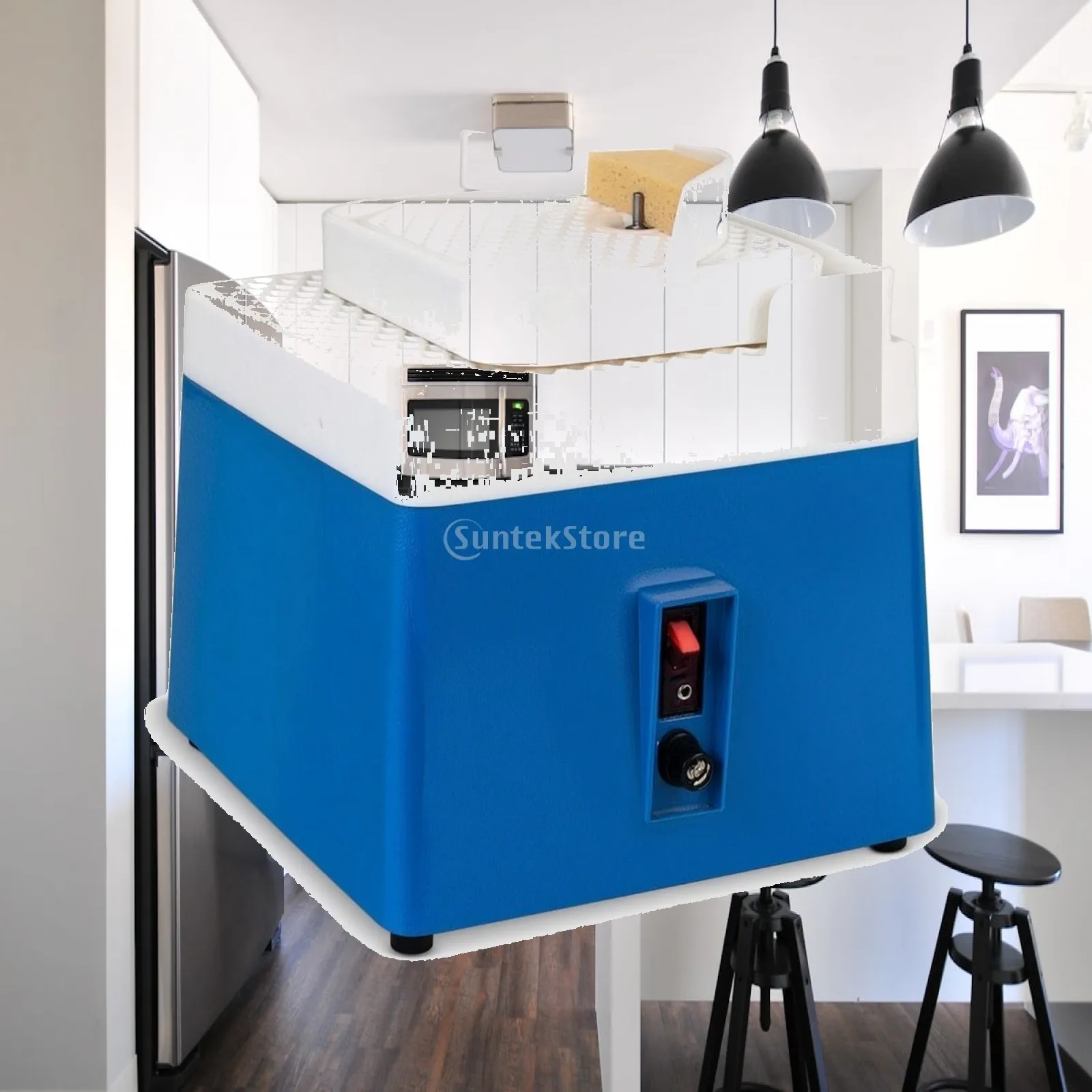 Gemstone Grinding Machine Independent Switch Gem Grinder with Water Supply Lapidary Grinder Automatic Precision for Hobbyists