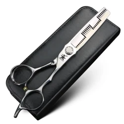 XUANFENG 6 6 inch hair scissors 440C steel hairdresser double thinning scissors