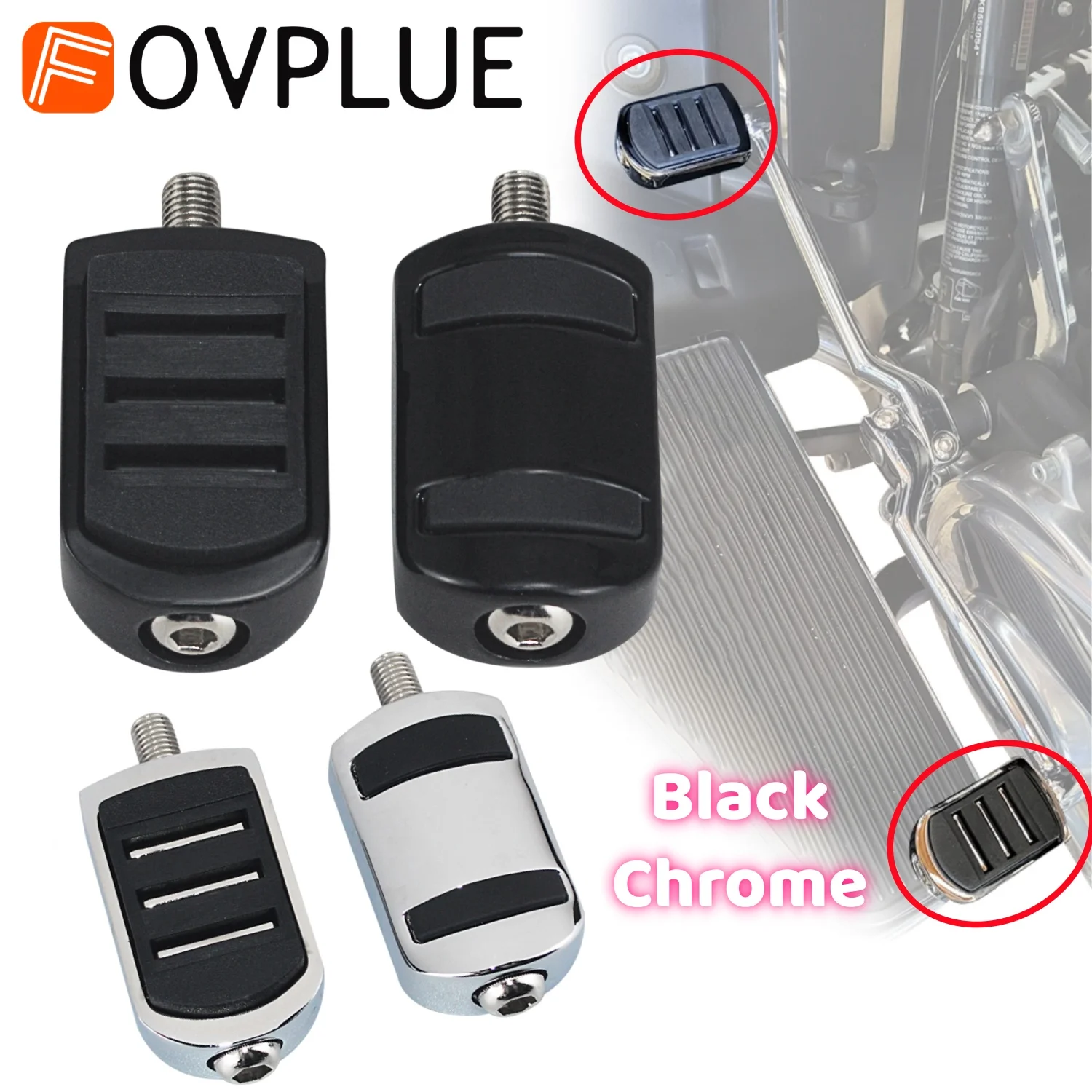 

Streamliner Heel Motorcycle Toe Shifter FootPeg For Harley Touring Road King Dyna Softail Electra Street Glide Fat Boy Sportster