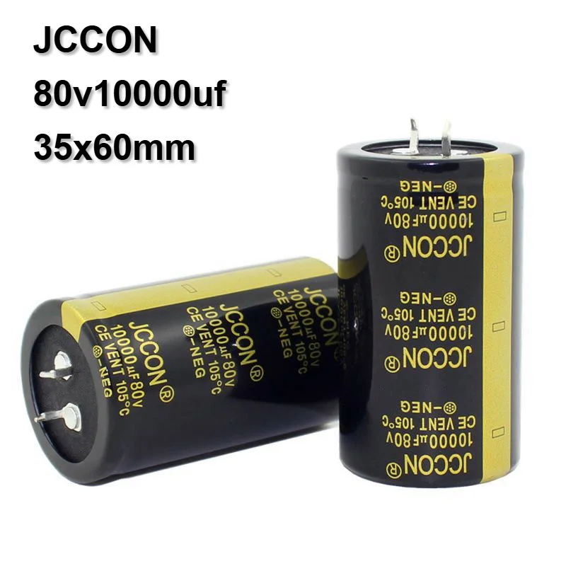 

10-2 шт. Оригинальные новые конденсаторы Jccon Black Gold 80В 10000мкФ 35x60мм для аудиоусилителей