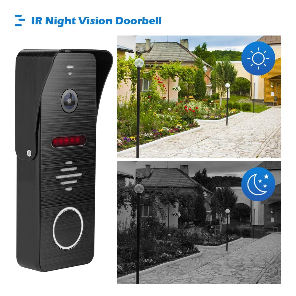 1080P Video Intercom Outdoor Panel IP65 Waterproof Night Vision Doorbell Talking Connect Anjielo Monitor 160° Wide-angle Lens