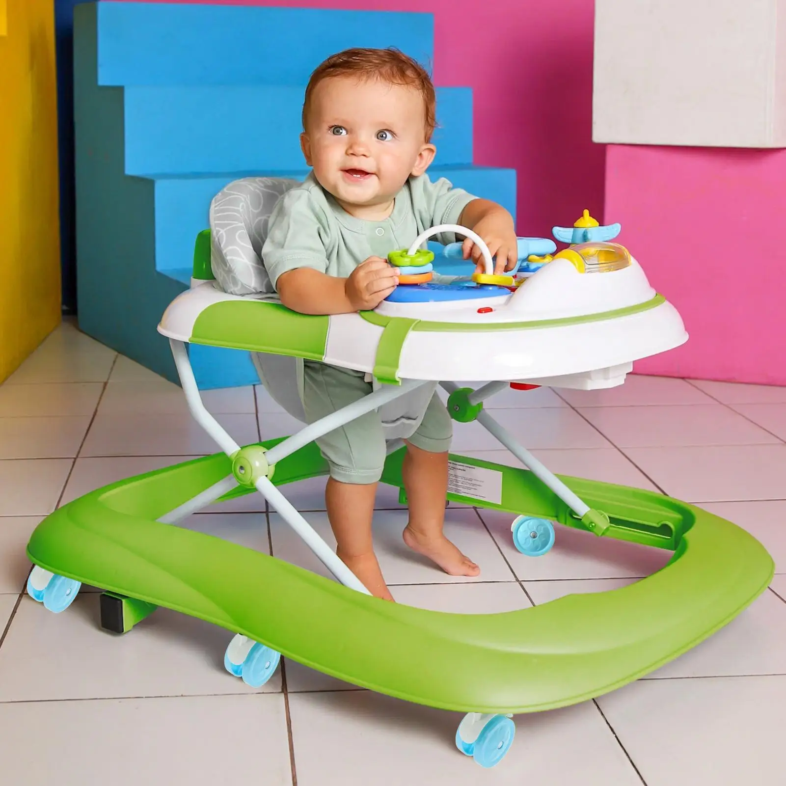 Wheels For Stroller Pushchair Swivel Caster 4 Pieces Stroller Swivel Casters For Baby Tricycle Walker Living Room Outdoor