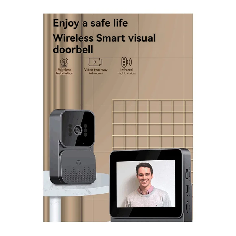 BNVN-2X Doorbell Video Intercom Camera Inteligente Wireless By Night Vision 4.3Inch Screen For Security Smart Home Apartment