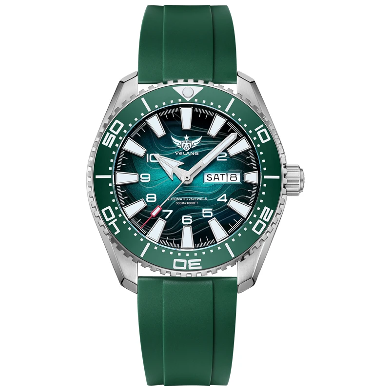 Yelang T1037 44MM Men Watch Automatic Mechanical Watch for Men300M Waterproof Diving Watch Sapphire Luminous Watches Reloj