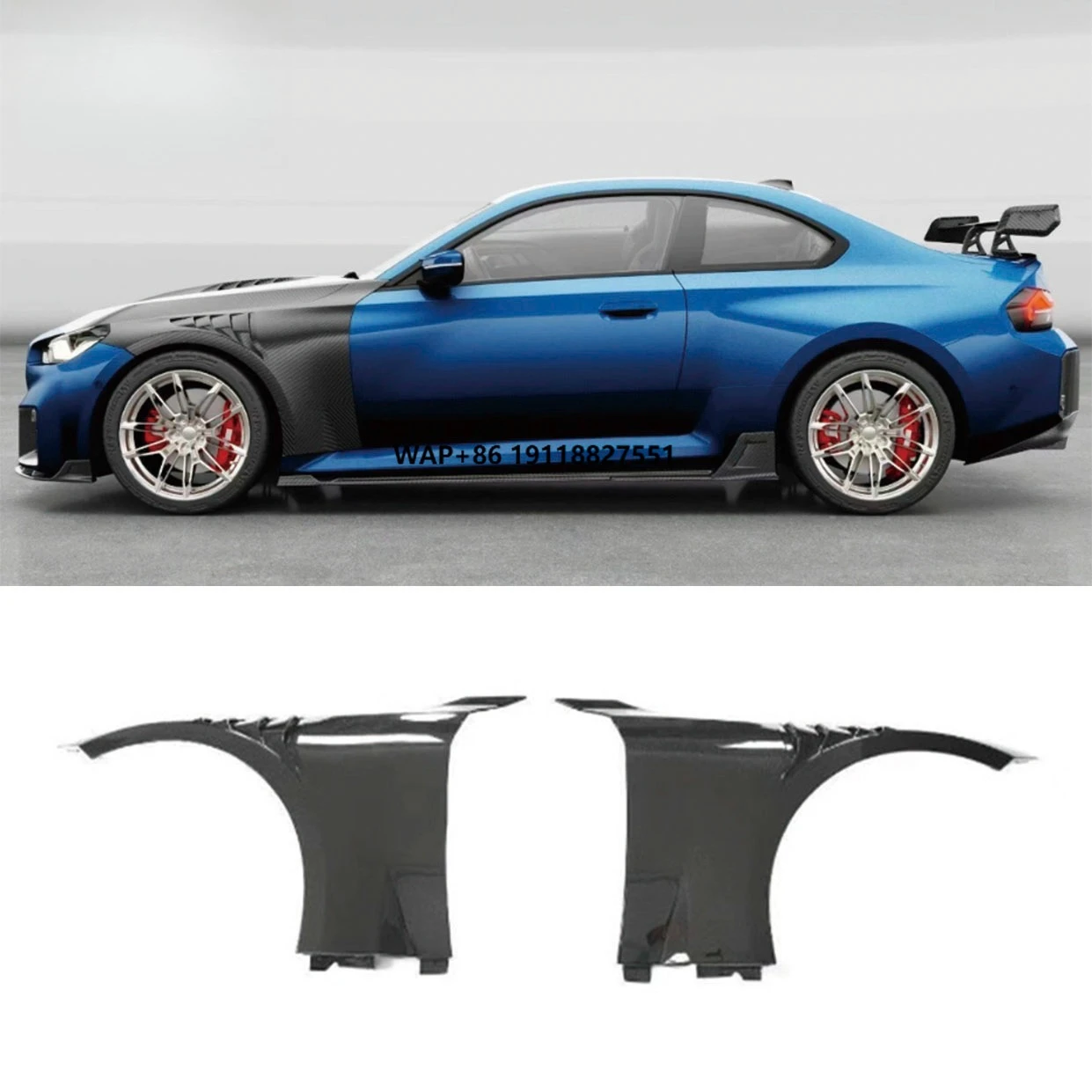 

Carbon Fiber Front Fender for M2 G87 AP Style Lightweight Bumper Exterior Upgrade Accessory
